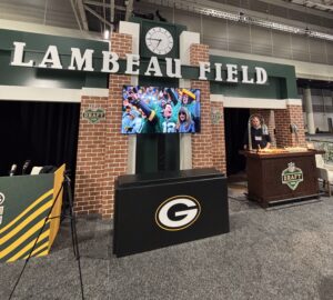 Discover Green Bay and the Green Bay Packers were at the Media Row area leading up to Super Bowl LIX in New Orleans to promote this spring's NFL Draft. Photo by Matt Traub/SportsTravel